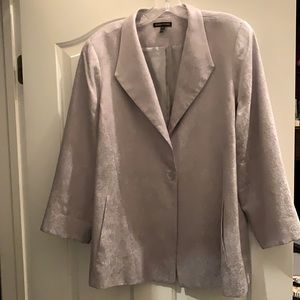 Eileen Fisher *Blazer* Silver - Large.  Dress up or down. Think HOLIDAYS!